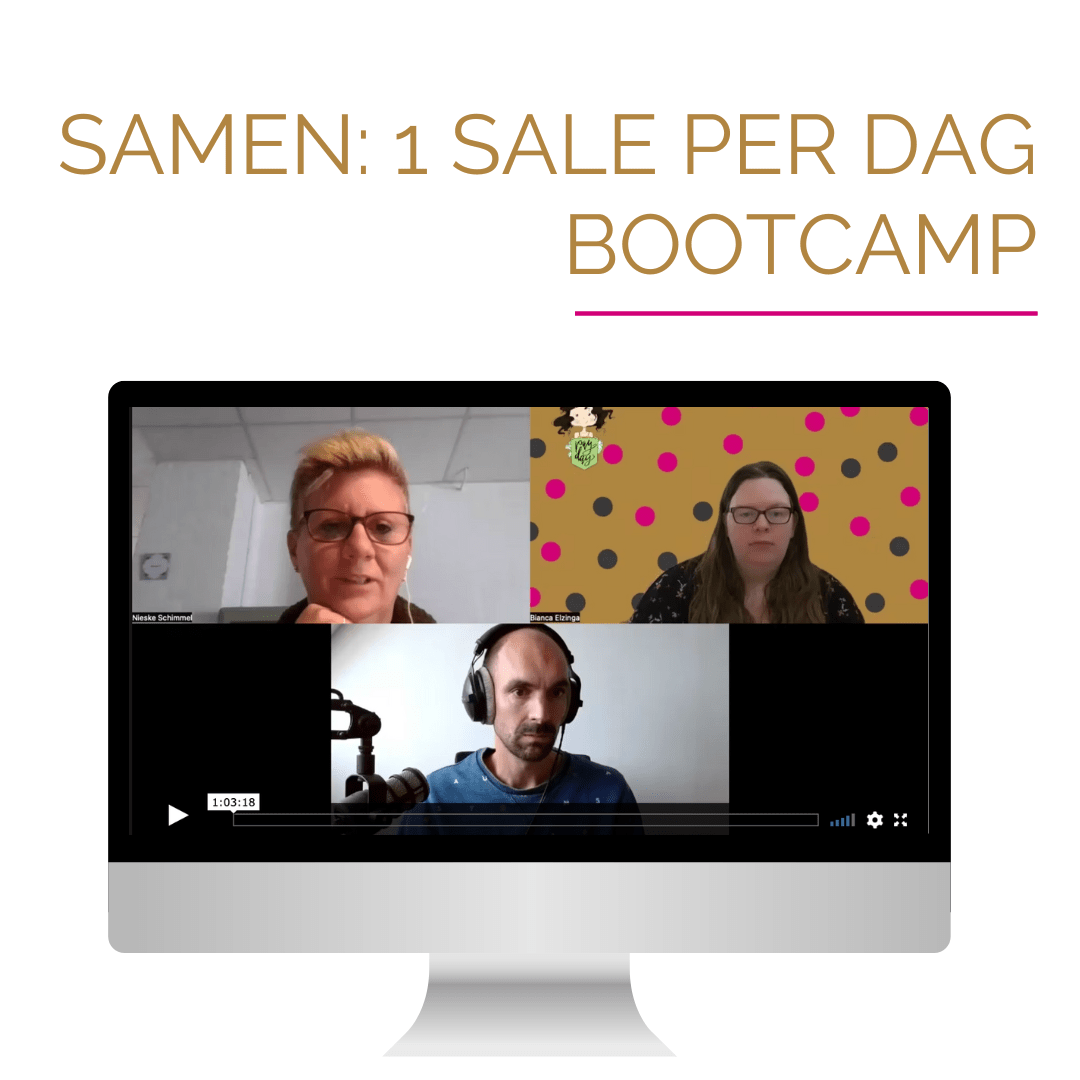 1 sale per dag bootcamp mockup